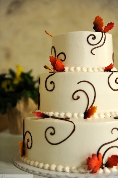 autumn-leaves-and-chocolate-swirls-wedding-cake